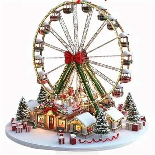 Weihnachten Riesenrad Ornament, 2D Acryl Weihnachtsdeko, Weihnachts...