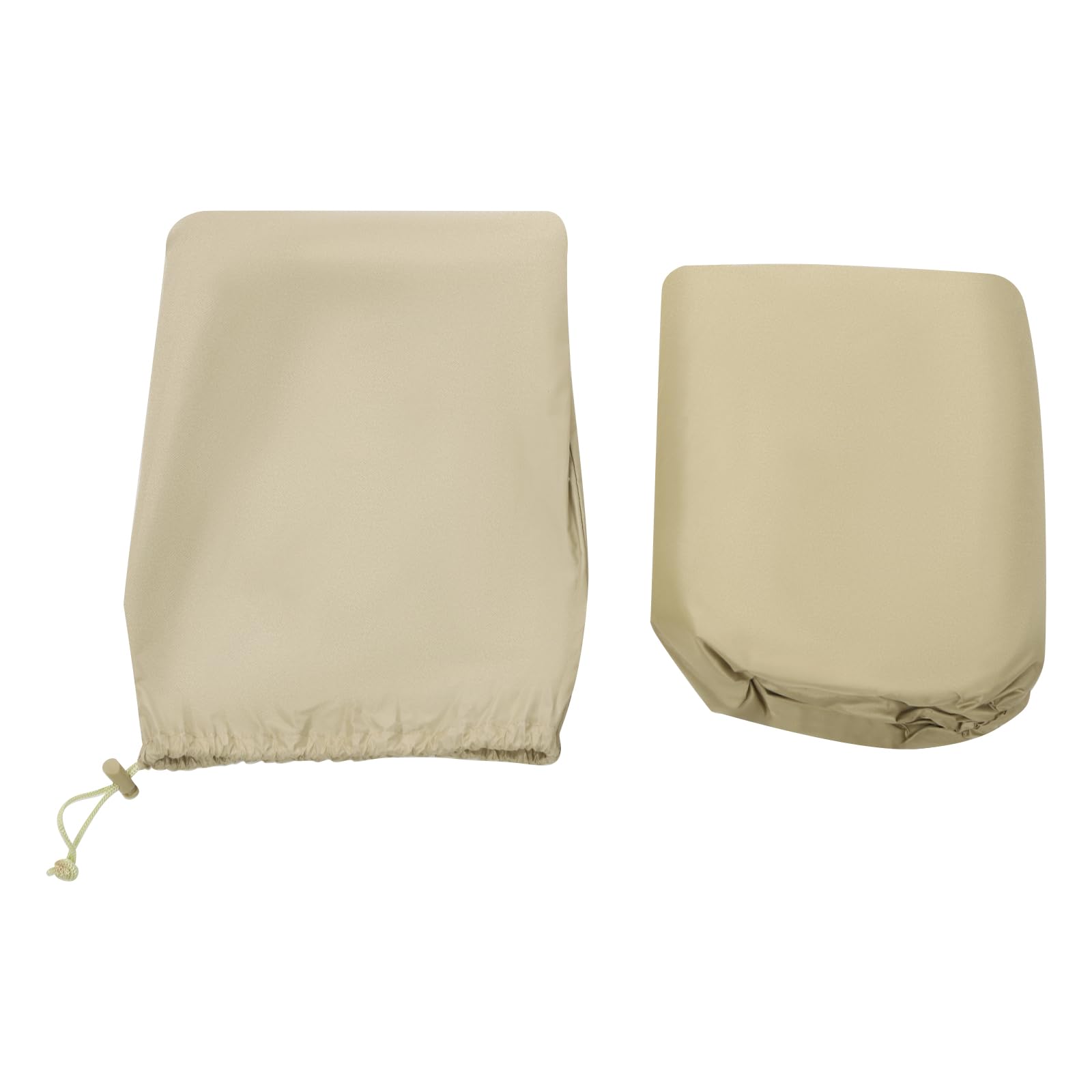 Domhedrun Silver/Beige Lightweight Round Patio Furniture Cover For Table And Chairs Set, 1.26 Lbs Foldable Design With Storage Bag, 190T Waterproof -Coated, Elegant Look For Garden Yard Balcony