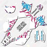 White Fierce Retro Graphics Kit Fits Suzuki DRZ400 DRZ 400 Decal Kit