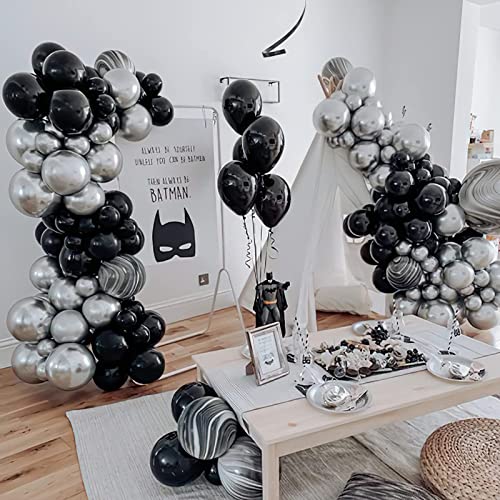 Image of PartyWoo Black Balloons 50pcs 5 Inch Black Matte Latex Helium Balloons for Birthday Wedding Anniversary Graduation Bachelorette Engagement Bridal Shower Retirement Party Decorations Black-Y18