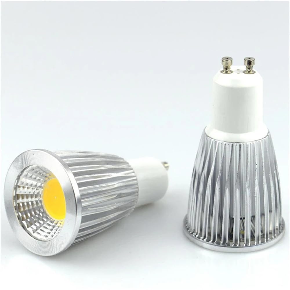 Paquete de 10, bombilla de foco LED AC220V GU10 3W/5W/7W LED GU10 lámpara regulable lámpara de araña(Warm White,3W)