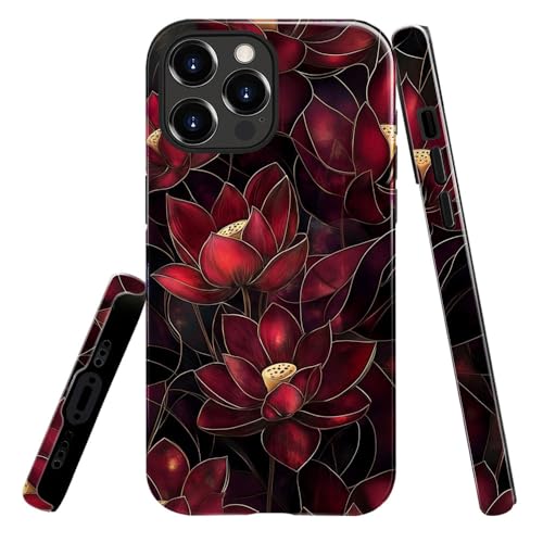 Coque iPhone 13 Pro Max antichoc anti-rayures TPU brillant fleur de lotus vive
