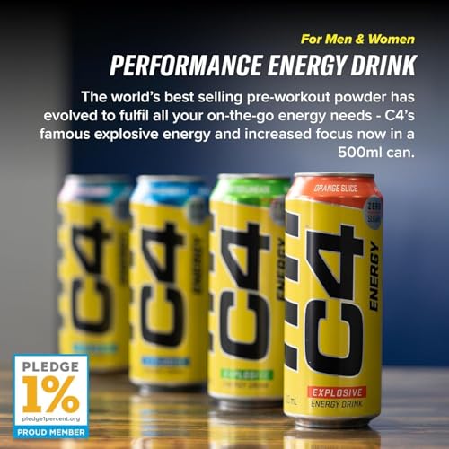 Image of C4 Performance Energy Drinks Millions Strawberry Flavor Zero Sugar Energy Drink, 500 ml Can (UK)