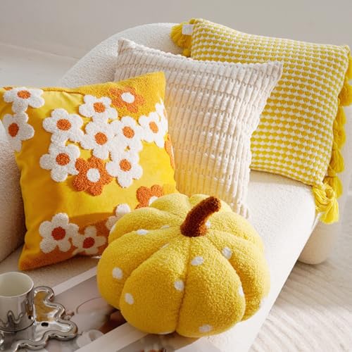 Coussin rond citrouille marron de 40 cm pour déco de salon chaleureuse - 5