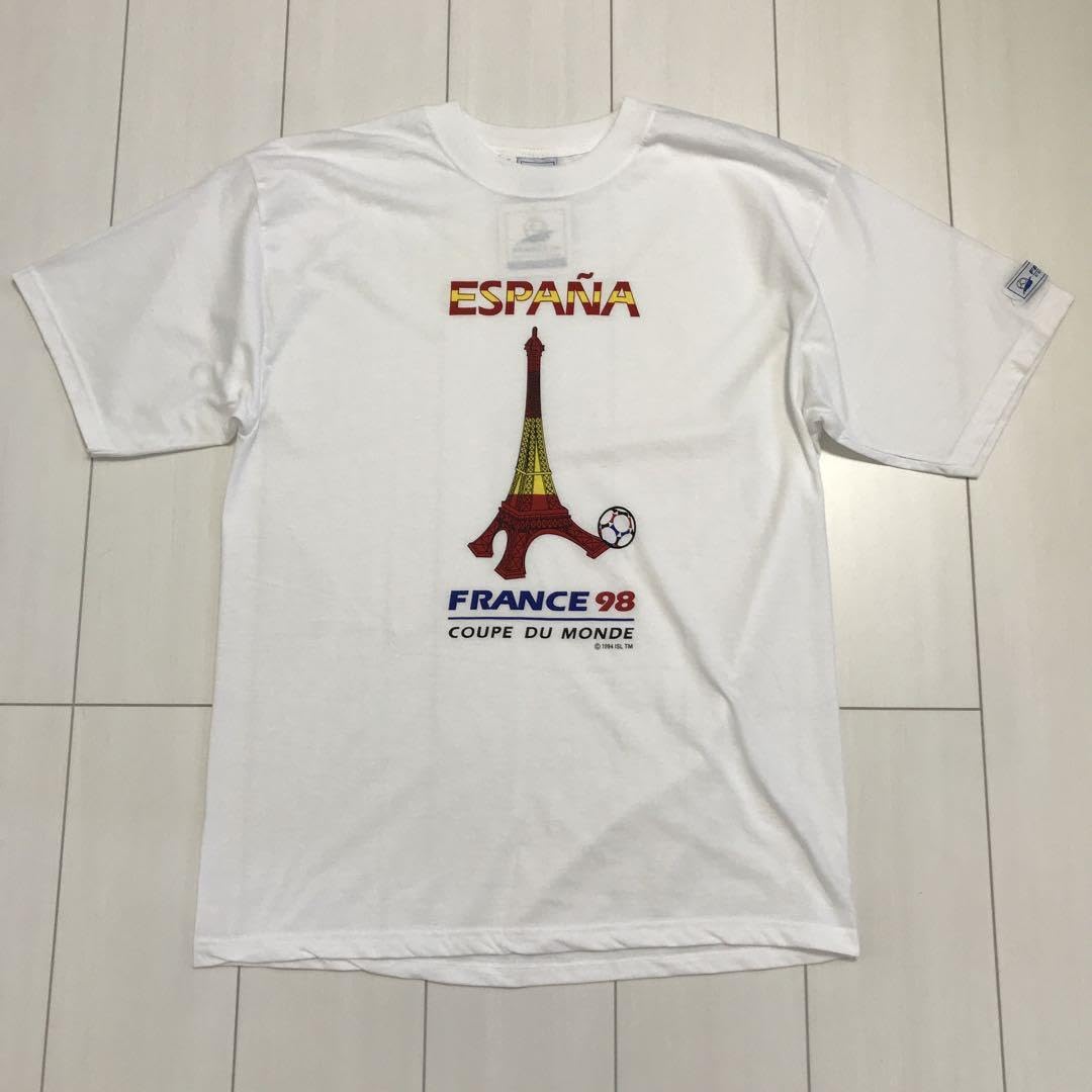 新品保管品　フランス　ワールドカップ　98 Tシャツ　デッドストック 2025年最新】フランスワールドカップ tシャツの人気アイテム