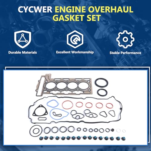 Image of 11127595139 Engine Overhaul Gasket Seals Kit Fits for 2007-2013 Cooper 1.6L, Fits for 2013-2016 Cooper Paceman 1.6L, Replace OE 11127595139