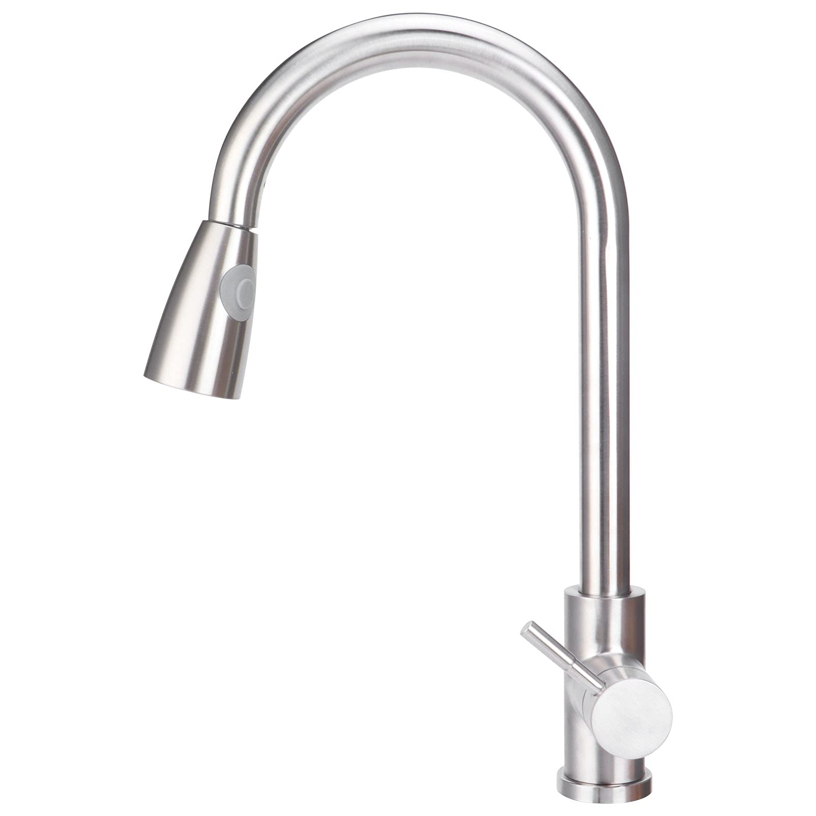 Fdit Grifo de Cocina G3/8, Grifo de Fregadero con Doble Salida de Agua, Extraíble y Telescópico, con Rotación de 360° y 2 Modos de Agua, para Ajuste de Caliente Fría