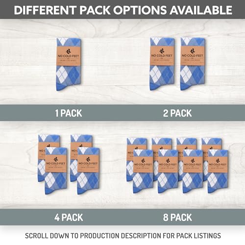 Fun Blue Colorful Novelty Socks for Men for Dress Casual Formal Groomsmen Wedding, 6 Pack2