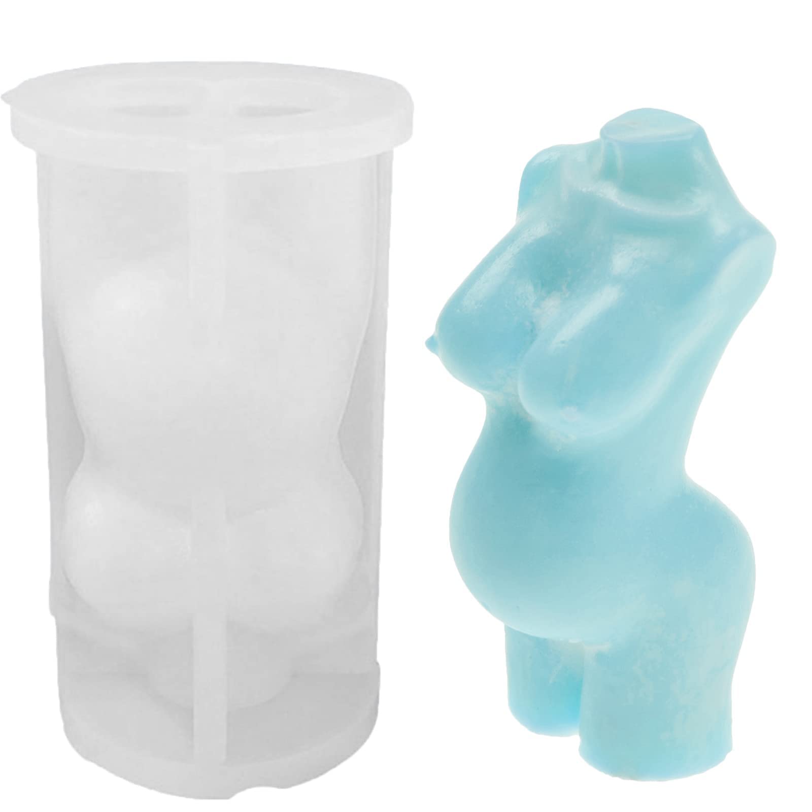 ZIIVARD 3D Pregnant Woman Mold Silicone Candle Mold Female Sexy Woman
