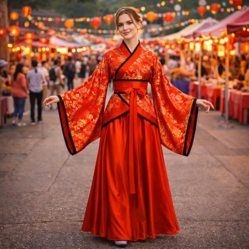 Disfraz tradicional chino Hanfu para mujer miniatura 3