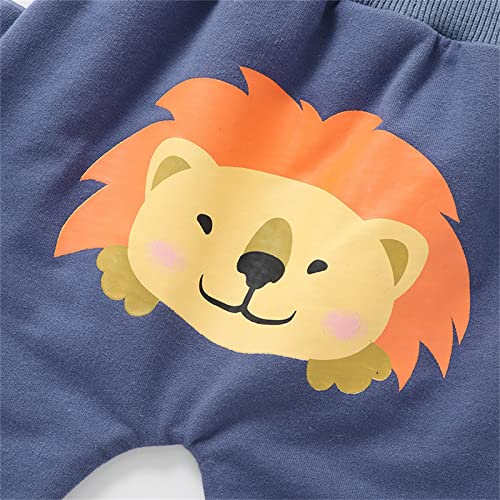 Moonker Infant Boys Girls Soft Pants Unisex Baby Baggy Wide Leg Elastic High Waist Trousers Carton Animal4