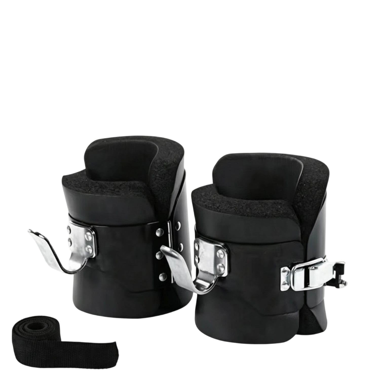 OJIVA Mechanical Traction Foot Cuffs with Rope Heavy Duty Inversion Boots Secure Inversion Boots Sturdy for Fitness Enthusiasts, Athletes, Home Gym,