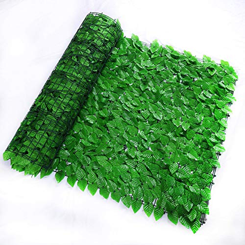 Valla artificial de hiedra artificial para decoración al aire libre, para jardín, valla de imitación y hojas de viña (0,5 x 3 m) Cover
