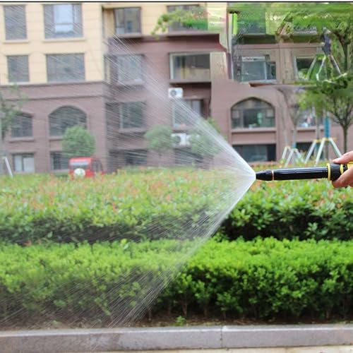 Image of High Pressure Garden Hose Nozzle | Adjustable Twist Water Spray Wand with Brass Connector | Heavy Duty Leakproof Metal Power Washer Nozzle for Car Wash, Gardening, Pet Shower & Home Cleaning (M)