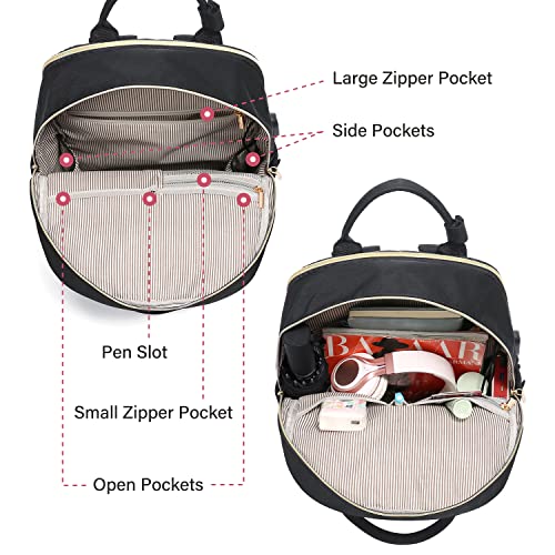 Image of LOVEVOOK Backpack purse for Women, 15 Inch Laptop backpack Cute Waterproof Backpacks Stylish Travel Bags Vintage Daypacks for College Work Party