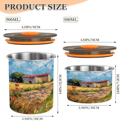 Envase hermético para café Blueangle de acero inoxidable 900 ml miniatura 2
