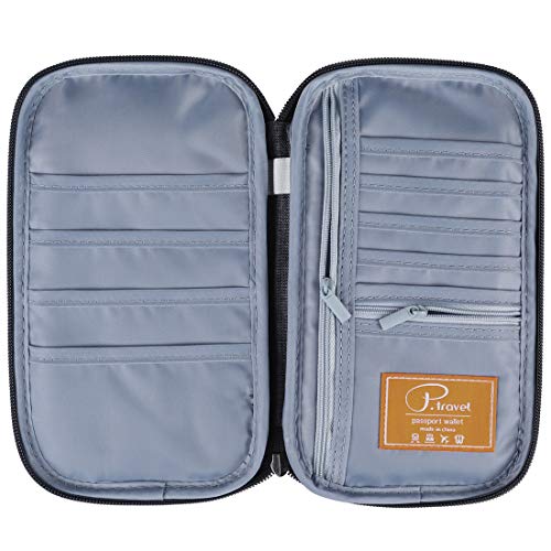 Image of VanFn RFID Travel Passport Wallet, Family Passport Holder, Trip Document Organizer P.Travel Series (Grey)