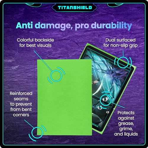 TitanShield (150 Sleeves/Slime Green) Standard Size Board Game Trading Card Sleeves Deck Protector for MTG, Dropmix - Thumbnail 4