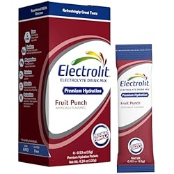 Electrolit Electrolytes Powder Packets, Fruit Punch 8 Pack, Powdered Hydration Packets for Dehydration & Rehydration, Post Workout Flavored Hydrating Drink Mix, Gluten Free Daily Water Enhancer Sticks