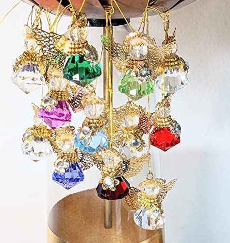 Linpeng Angel Ornaments For Christmas Tree, Hanging Ornaments, Car Hanging Ornament Interior Decor, Pack Of 12 (Mix Color) #TOP2