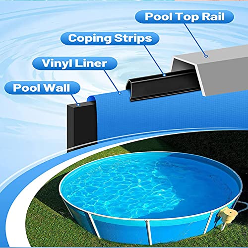 Haofy Poolrandstreifen, Schwimmbadfolien-Clips Zum Austausch der überlappenden Poolfolie – Premium-PE-Material mit Perfekter Größe und Menge (A)