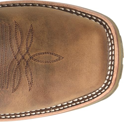 DOUBLE-H 11" Anton Steel Toe Western Boots for Men - Square Toe Leather Upper with Oil- and Slip-Resistant I.C.E. Outsole, EH-Rated and Made in USA3