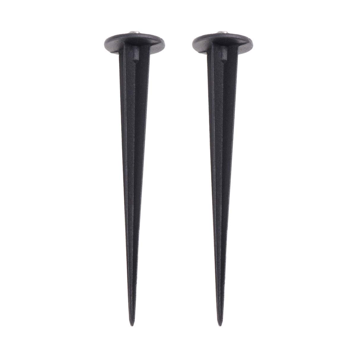 SOLUSTRE 2PCS Lawn Lamp Ground Spikes Aluminum Solar Torch Lights Ground Stake Replacement for Garden Lights Pathway Markers