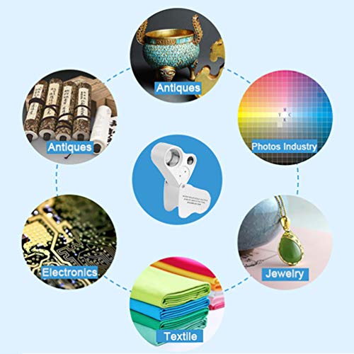 Kingmas 2 Lens 30X 60X Illuminated Jewelry Eye Loupe Jewelers Magnifier Magnifying With Led Lighting #TOP3