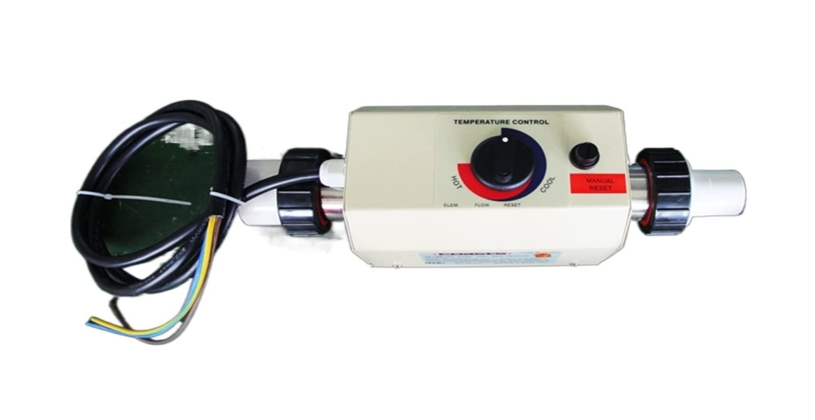 Chauffe-Piscine, 3KW Chauffeur de Piscine en Acier Inoxydable Piste de Piscine Thermostat Thermostat Équipement de Piscine Chauffage de Piscine