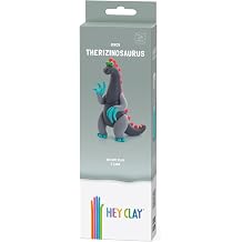 HEY CLAY Mega Dinos - Claymate Therizinosaurus - Air Dry Clay Kit 5 cans and Sculpting Tools with Fun Interactive Instructions App
