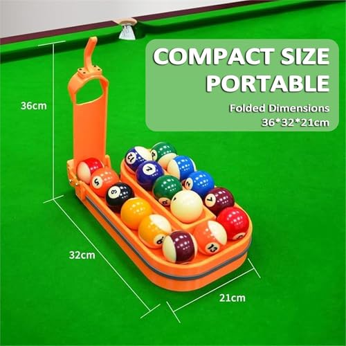 Rack d'entraînement de billard et snooker pour 15 billes avec pose automatique