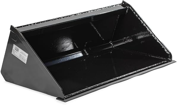 Titan Attachments Mini Skid Steer 42" Dirt Bucket Attachment, Toro Style Mounting, Reinforced Side Cutters, Welded-On Cutting Edge, for Construction, Landscaping, and Farming Tasks
