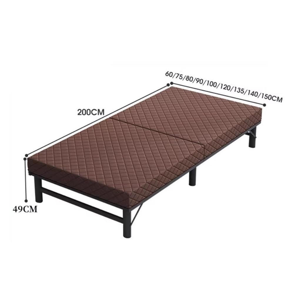 Lit de Camp Pliable Lit Pliant Famille Hôtel Adulte Simple Petite Maison Bureau partagé Sieste Lit Pliable(XL)