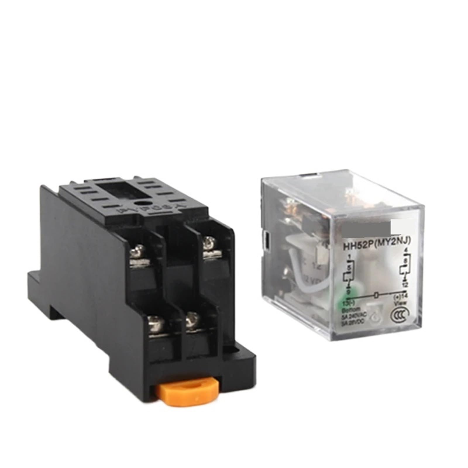 Relais enfichable 5A avec contact argent pour commutation stable