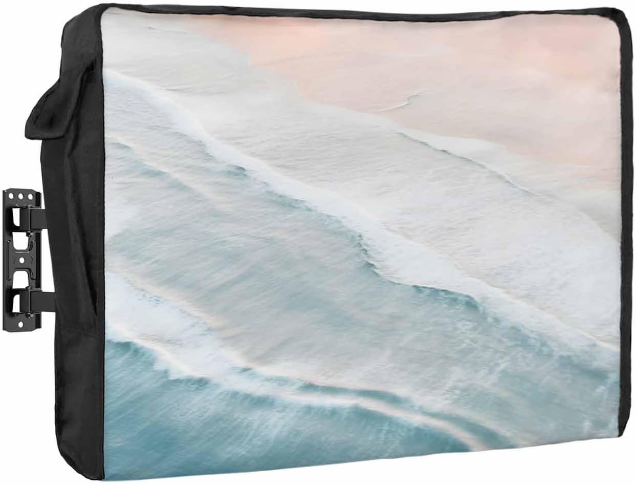Summer Beach Outdoor TV Cover 40 to 43 Inches Weatherproof & Waterproof, Ocean C