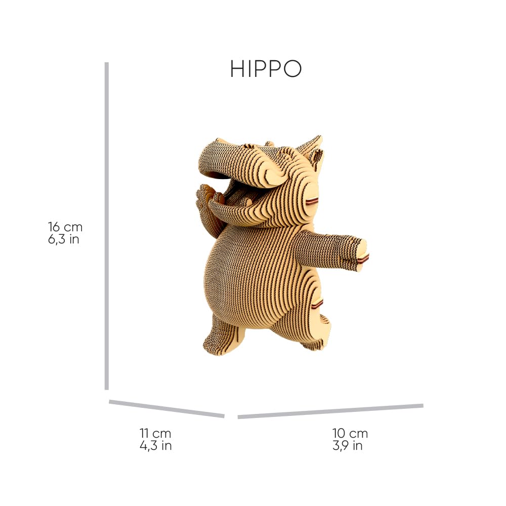 Safari Trio Puzzle 3D de Cartón – Set 3 en 1, 267 Piezas, Cartón Reciclado Sin Plástico, Escultura DIY para Pintar, Idea de Regalo | 267 piezas de cartón reciclado, kit de manualidades para pegar y pintar, para adolescentes y adultos, idea de regalo