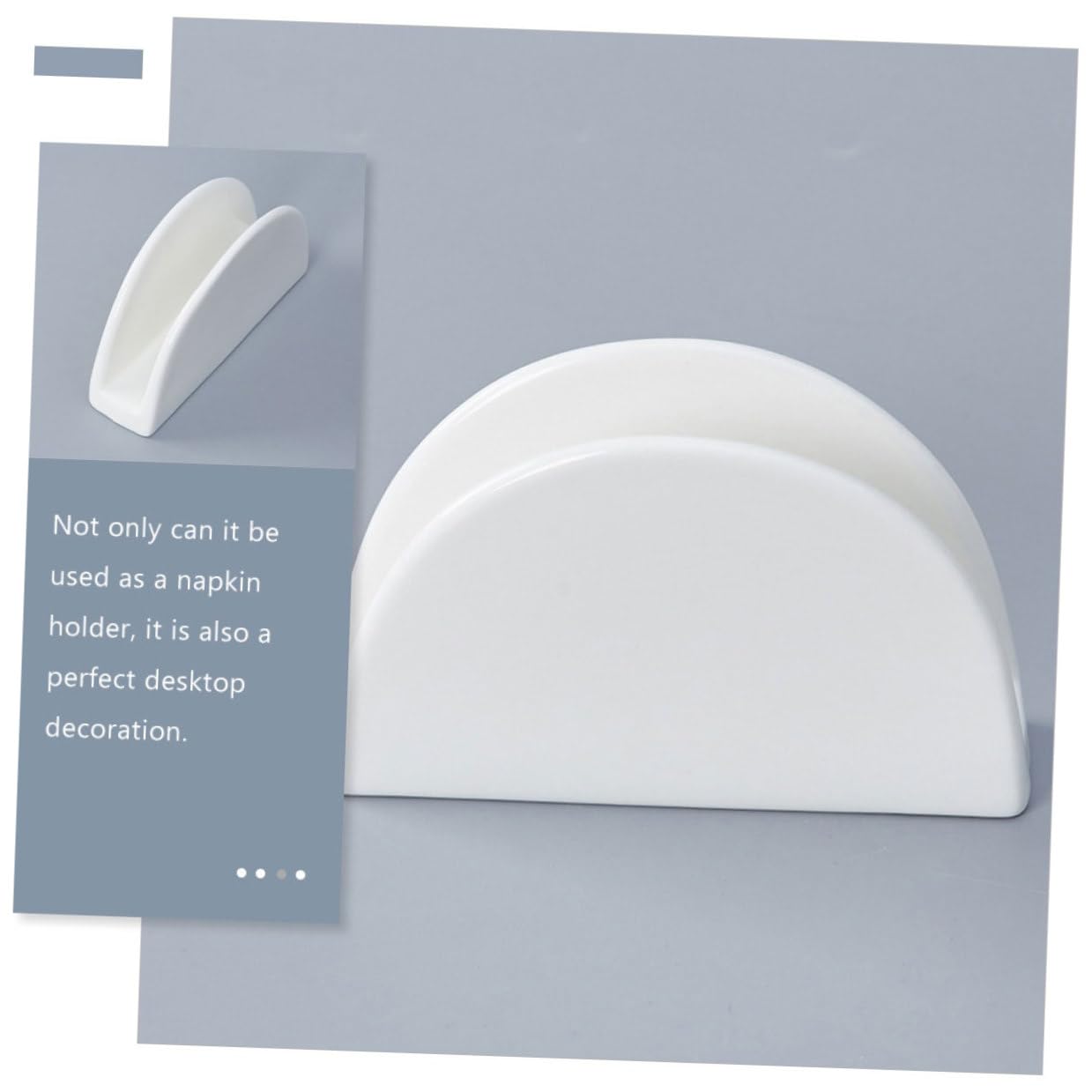 VICASKY 2pezzi Porta Tovaglioli in Ceramica Da Tavolo Organizzator Tovaglioli Per Cucina Cena Feste e Uso Quotidiano Resistente