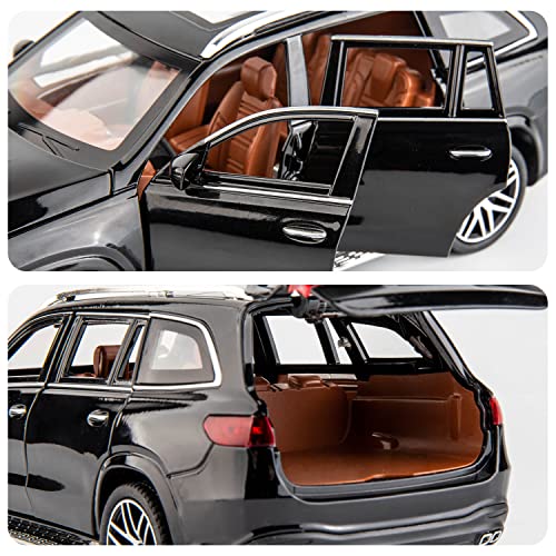 Modelo de Coche Diecast GLS63 AMG 1:24 Negro miniatura 5
