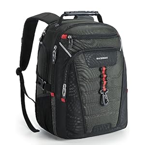 BAGSMART Slim Business Laptop Backpack with USB Charging, Anti-Theft, Water-Resistant – Fits 15.6-Inch Notebook