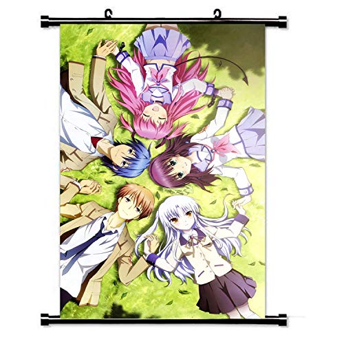 Mxdfafa Game Angel Beats Anime Characters Wall Scroll Hanging Decor Poster Fabric Painting Posters (Multi 09)