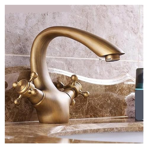 Grifo de contenedor dorado antique para solucionar lavabos bajos sin espacio 3