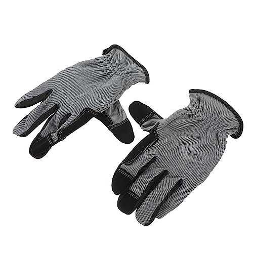Mikikit 1 Pair Cut Resistant Gardening Gloves Puncture-resistant Weeding Gloves for Women
