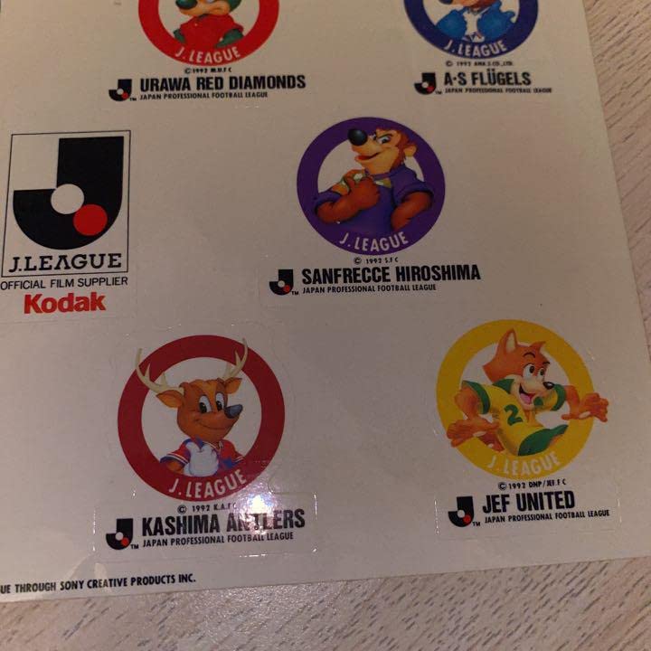 Jリーグ オリジナル10 ステッカー 10種セット 1992年 1992年 Jリーグ