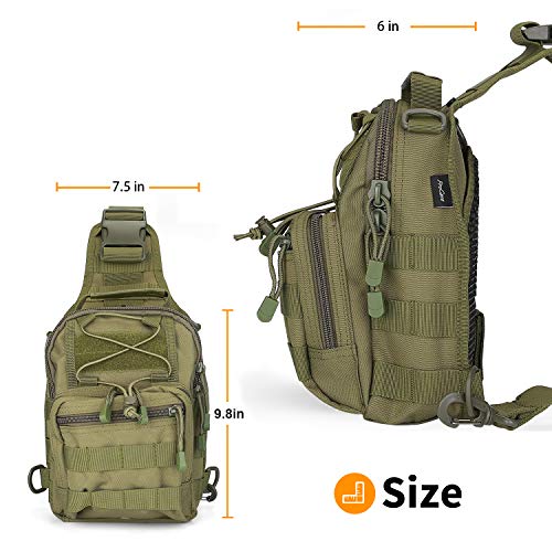 ProCase Tactical Sling Bag with Pistol Holster, Military Outdoor Range