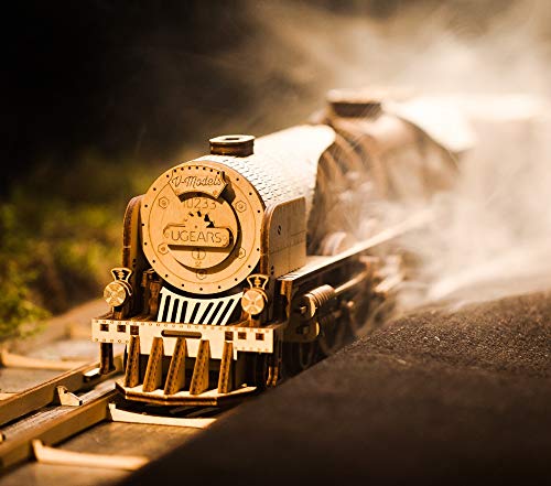 Ugears 70058 3D Express Steam Locomotive Wooden Puzzle Model Building Set Thinking Game Diy Puzzle Learning Toy Environmentally Friendly Hol Model Kit Wooden #TOP1