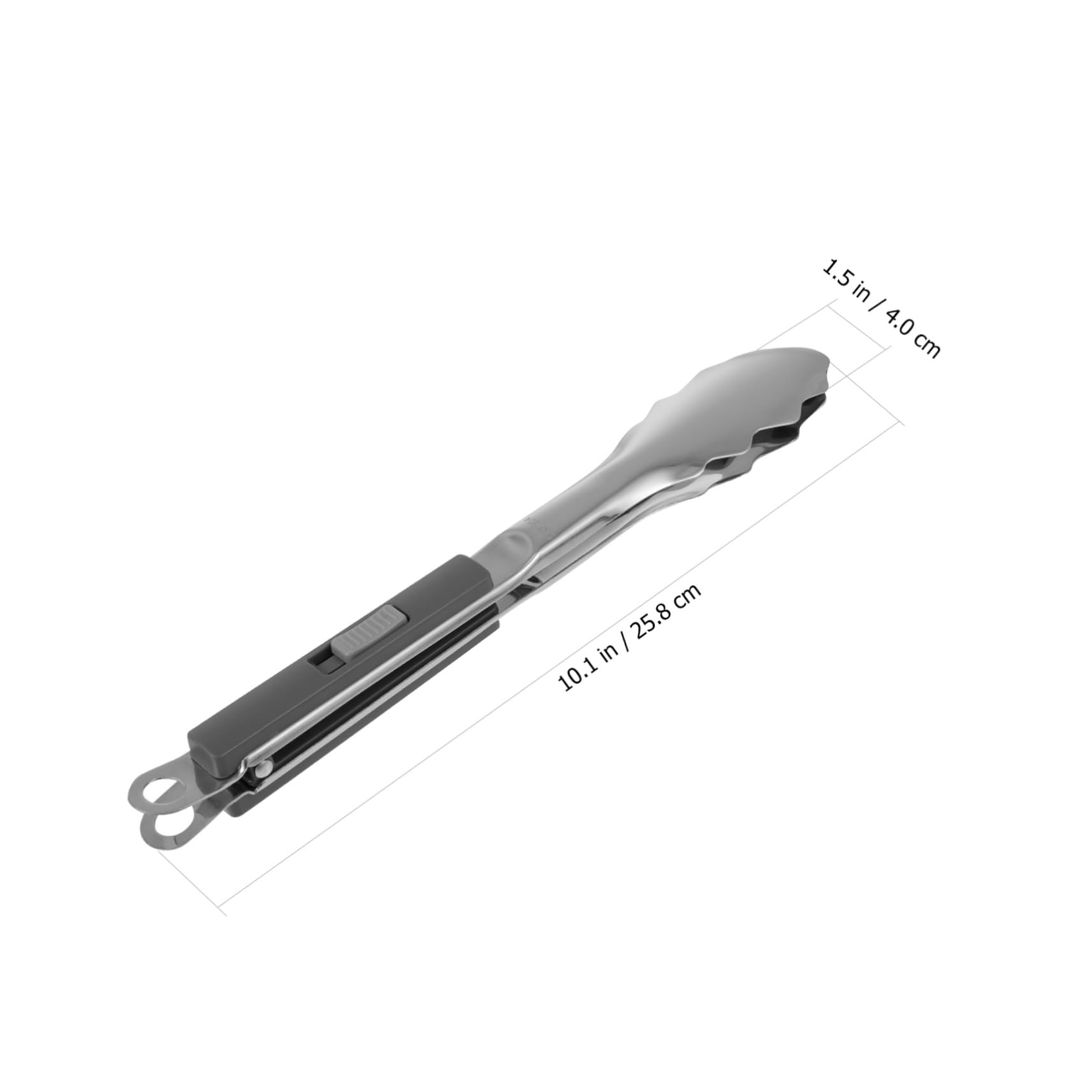 Cabilock 1Pc Stainless Steel Barbecue Tongs Practical Food Clamp Rustproof Bbq Tong with Comfortable Grip for Grilling Serving Salads and Cooking