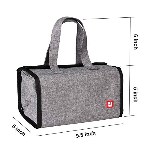 Jovilife Travel Roll Up Makeup Organizer Bag, 4 IN 1 Kit, makeup bag travel roll up, Hanging Travel Cases,4 Kit Removable Bags Organizer, Make up,Cosmetics,Bathroom,Medicine,Personal Care(Grey)