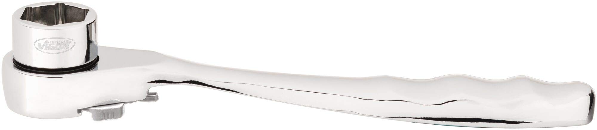 Vigor Set (6.3 mm (1/4 inch) Square Drive, Super Flat Reversible Ratchet, 20 mm Flat, Various Socket Wrenches and bits, 25 Pieces, V5202, Black