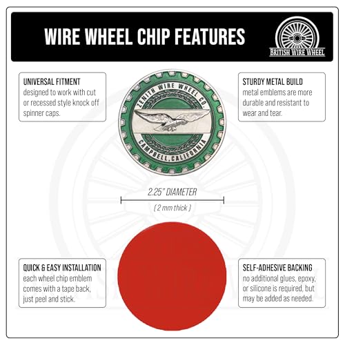 Image of Zenith Chrome & Candy Green Metal Wheel Chip Emblem (Single) | Triple Chrome Plated Solid Metal Wheel Chip Emblem 2.25 inch | for Lowriders with Recessed Knock Off Spinner Caps