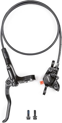 Shimano MT200 MTB Hydraulic Disc Brakes Set, Left Front 800mm Right Rear 1400mm with Rear PMis Adapter Aluminum Alloy Hydraulic Bike Brakes, Dual